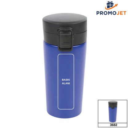 420 ml Kilitli Kapaklı ve Süzgeçli Kompakt Çelik Termos