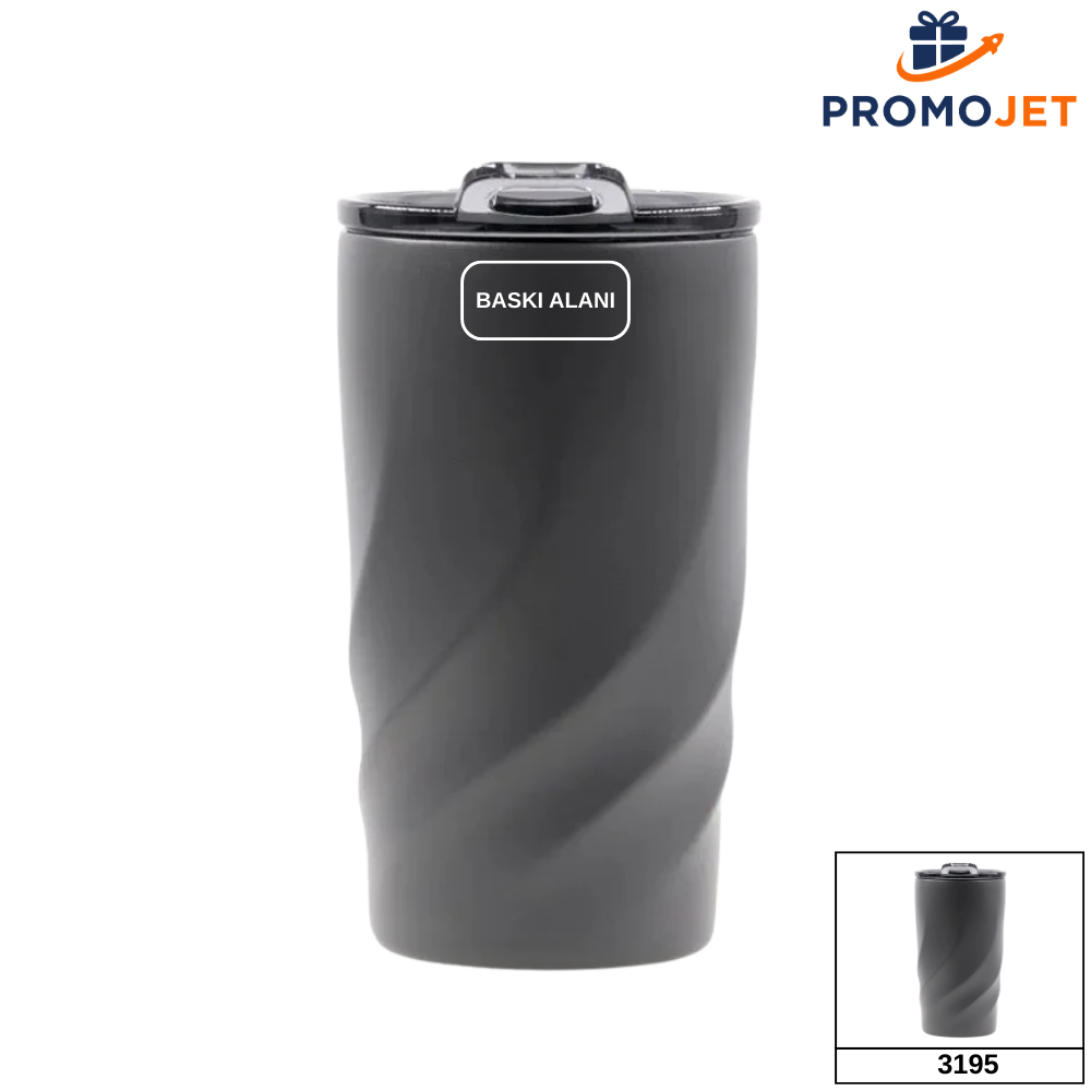 Çevre Dostu İçi Seramik Dışı Çelik Termos Bardak 400 mL