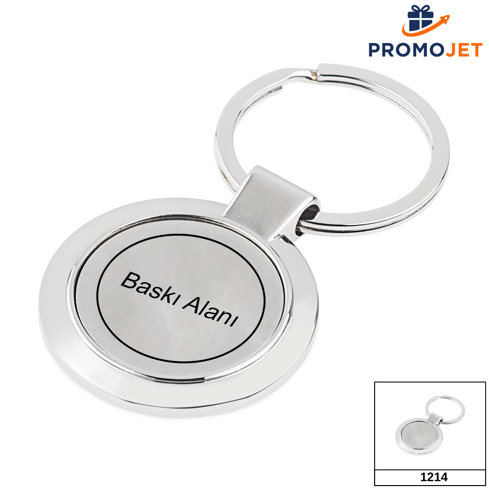 Yuvarlak Hatlı Metal Anahtarlık