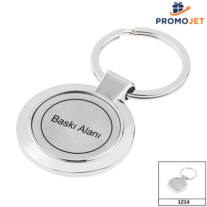Yuvarlak Hatlı Metal Anahtarlık