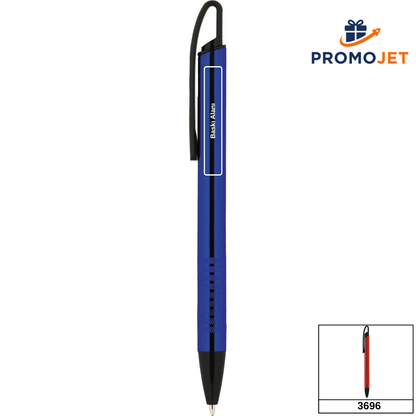 Kare Gofraj Grip Alanlı Premium Metal Tükenmez Kalem Serisi