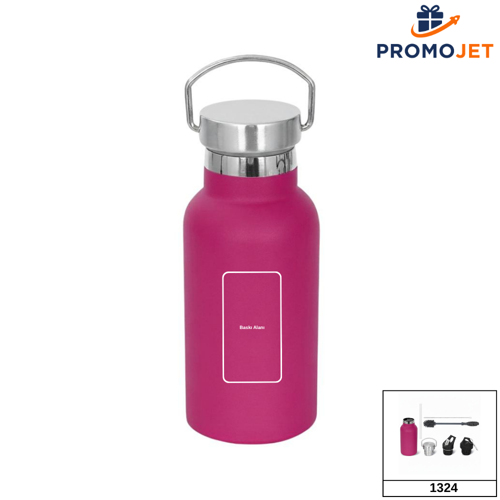Çok Fonksiyonlu 3 Kapaklı Termos Hediye Seti – 350 ml Full Paket