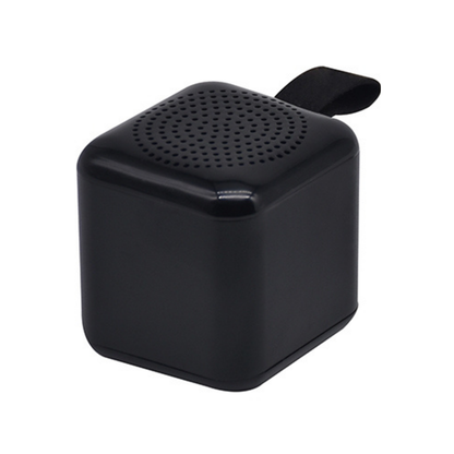 Kübik Alüminyum Gövdeli ve Karabinatör Askılı Mini Bluetooth Hoparlör