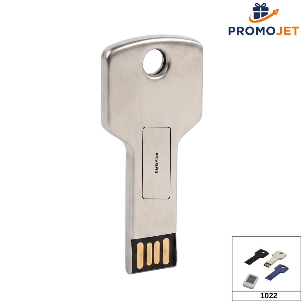 Anahtar Formlu Ultra İnce Metal USB Bellek (8 GB)