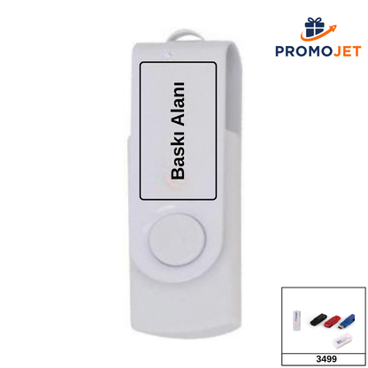 Premium 64 GB Döner Renkli Metal Kapaklı VIP USB Bellek