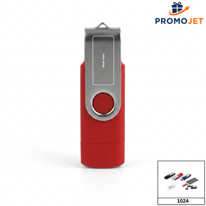 Döner Kapaklı ve Micro USB Girişli Otg USB Bellek (32 GB)
