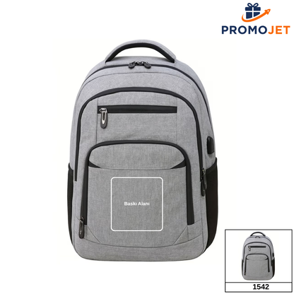 15.6 İnç Laptop Bölmeli Vip Dizayn Su Geçirmez Promosyon Sırt Çantası – Ergonomik ve Şık Tasarım