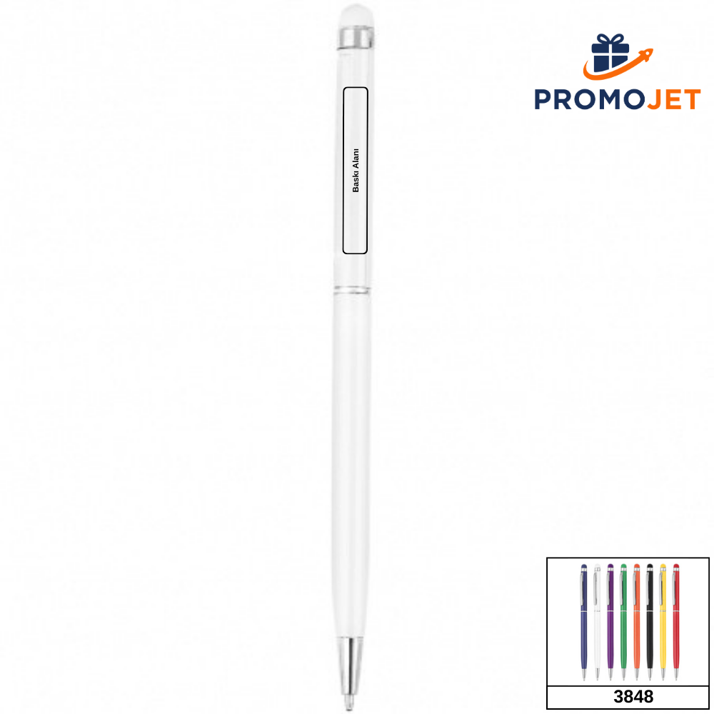 Çevirmeli Mekanizmalı ve Touchpen Başlıklı VIP Metal Kalem