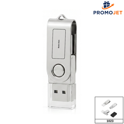 Döner Kapaklı Işıklı Kristal USB Bellek (16 GB)