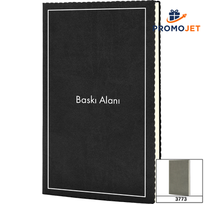 Dalgalı Kesim Yumuşak Termo Deri Kapaklı VIP Tarihsiz Defter (14 x 21 cm)