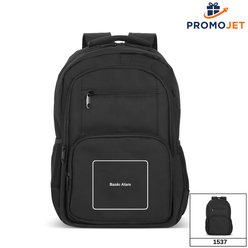 15.6 İnç Laptop Bölmeli Su Geçirmez Promosyon Sırt Çantası – Kurumsal Baskılı ve Özel Üretim Seçenekli