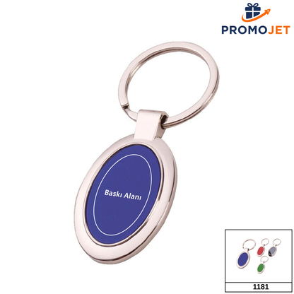 Oval Formlu Metal Anahtarlık