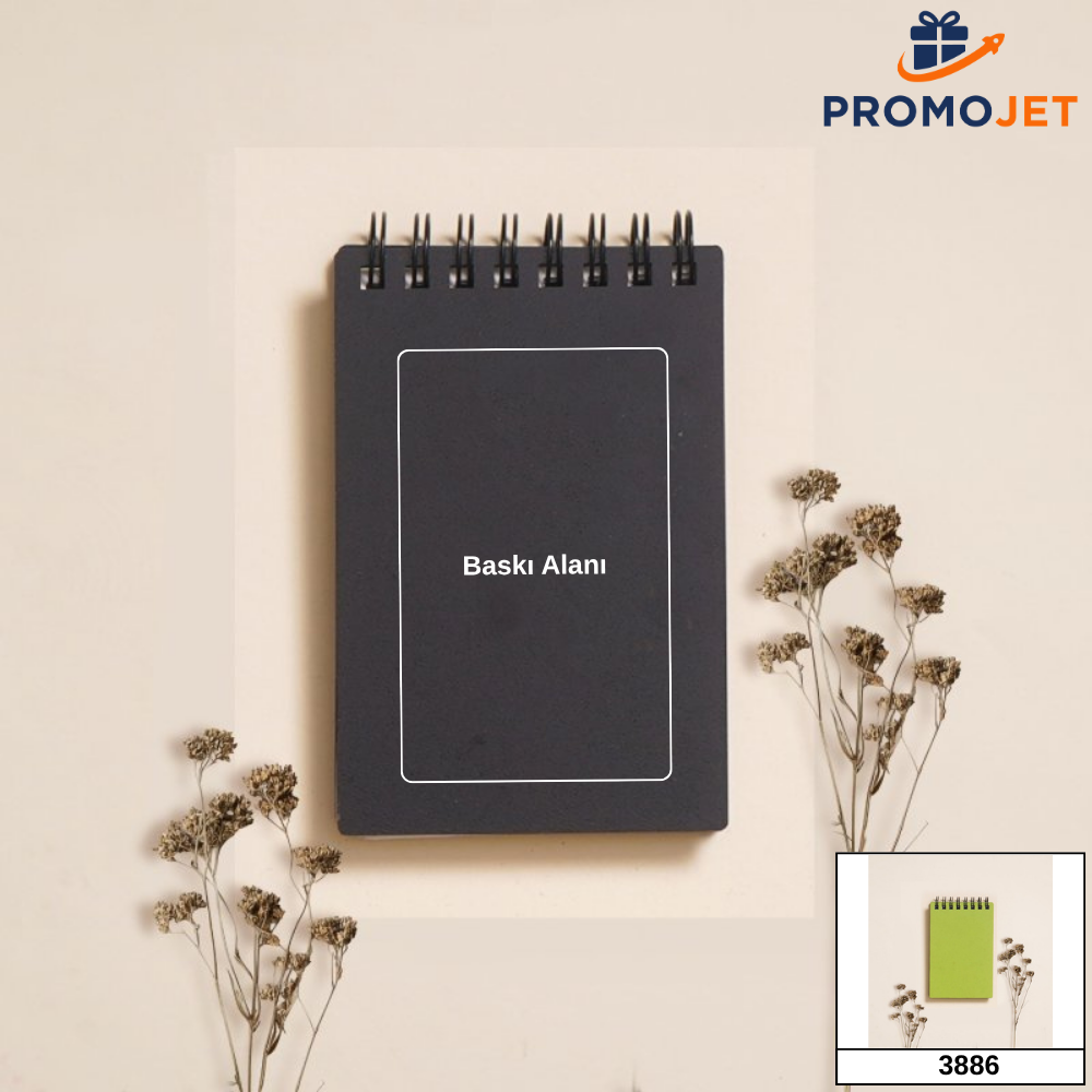 Üstten Spiralli ve Renkli Ahşap Sert Kapaklı Mini Not Defteri 7,5 × 11 cm (8 Mart Özel)