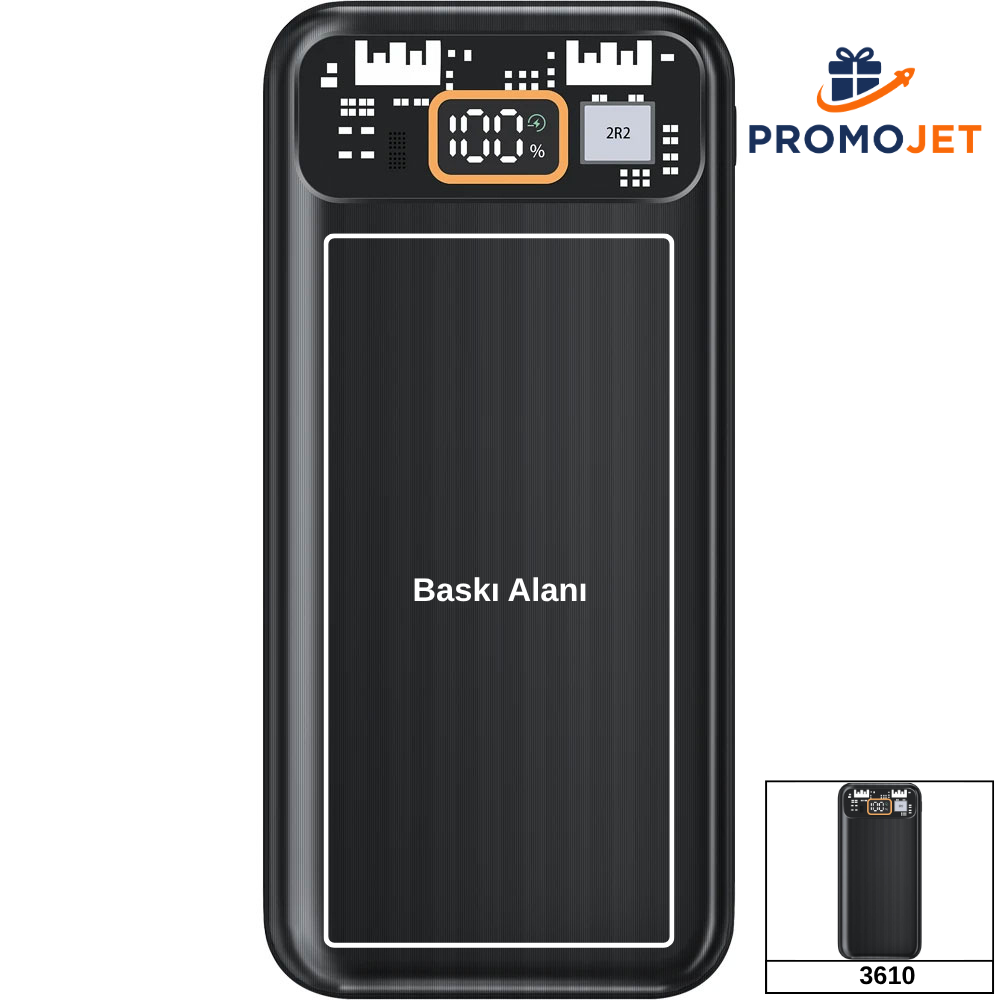 Premium 10.000 mAh 22.5W PD Hızlı Şarjlı ve LCD Göstergeli Powerbank