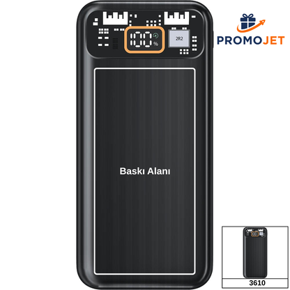 Premium 10.000 mAh 22.5W PD Hızlı Şarjlı ve LCD Göstergeli Powerbank