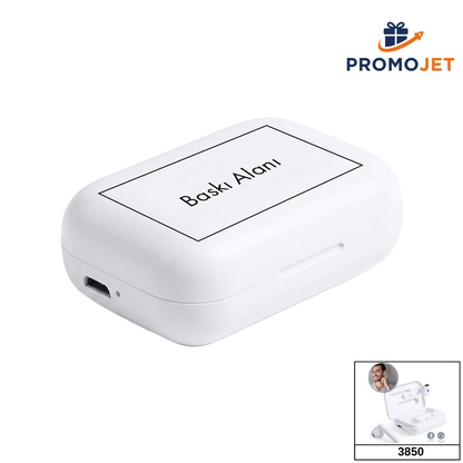 Yatay Açılır Dikdörtgen Şasili Mini TWS Bluetooth Kulaklık