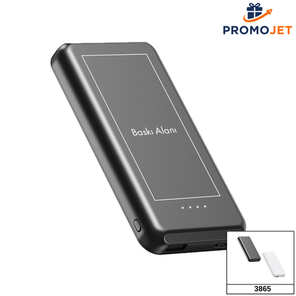 Yalın Hatlı ve Kademeli Işıklı Göstergeli Minimalist Powerbank (10.000 mAh)