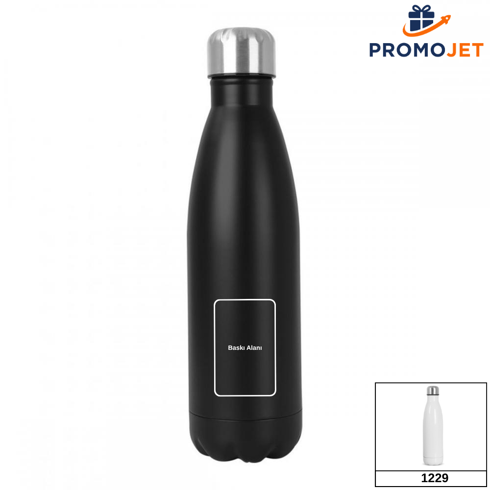 Pratik Çevirmeli Kapaklı 500 ml Çelik Termos