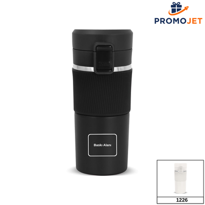 Paslanmaz Süzgeçli Çelik Mug – 400 ml Pratik Demleme Ürünü