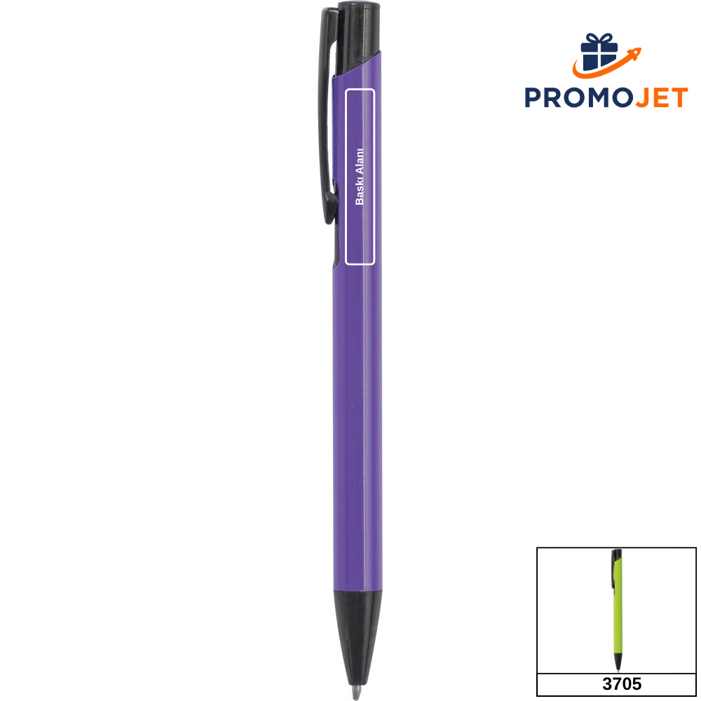 Asimetrik Kesimli ve Karartılmış Aksuarlı Premium Metal Tükenmez Kalem Serisi