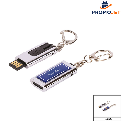 Kızaklı Mekanizmalı Metal 16 GB USB Bellek Anahtarlık