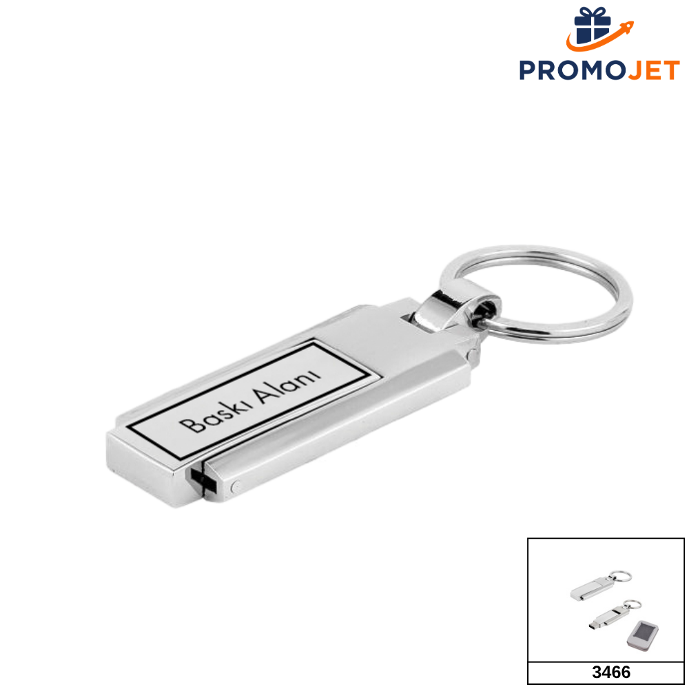 Kızaklı Mekanizmalı Metal 8 GB USB Bellek Anahtarlık