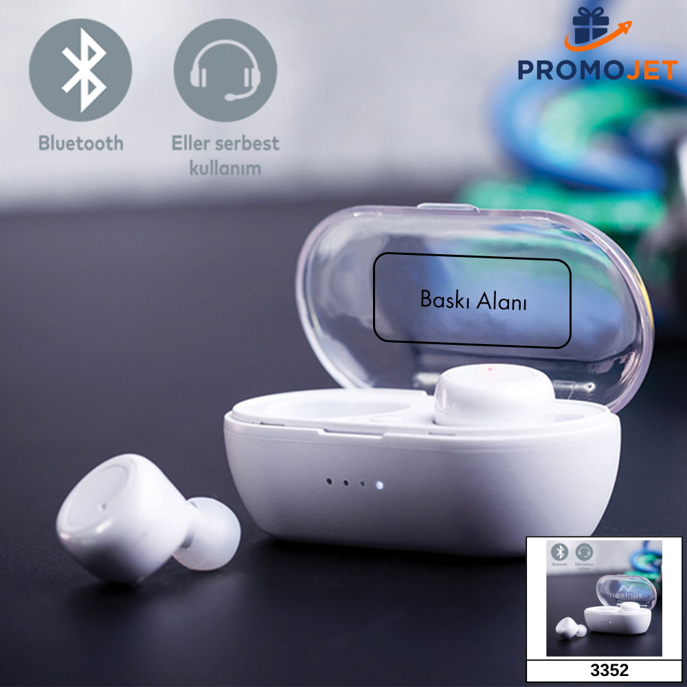 Şeffaf Kapaklı Dijital İndikatörlü TWS Bluetooth Kulaklık
