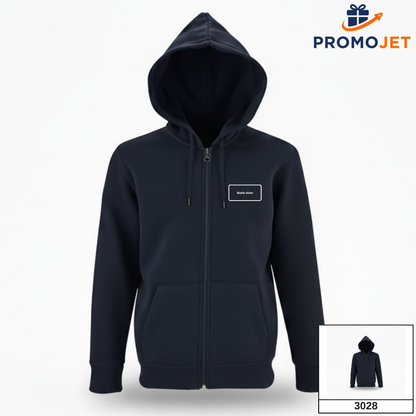 3 İplik Kaliteli Kapüşonlu Fermuarlı Sweatshirt
