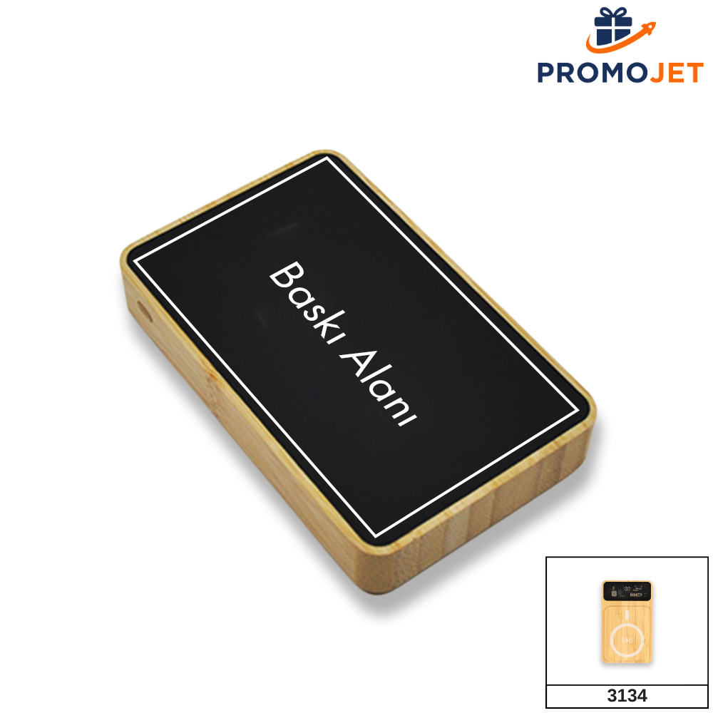 Işıklı Logo Bambu Magsafe 10000 mAh