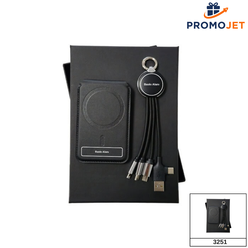 MagSafe Cüzdan & LED Şarj Kablosu Aksesuar Seti