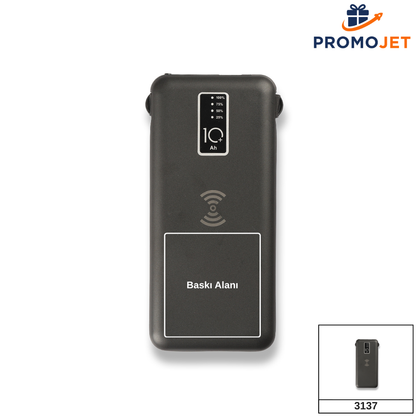 Dahili Kablolu Wireless Powerbank 10000 mAh