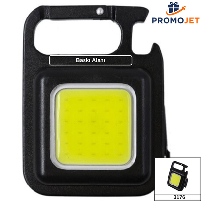 Type-C Şarjlı COB Led Mini El Feneri