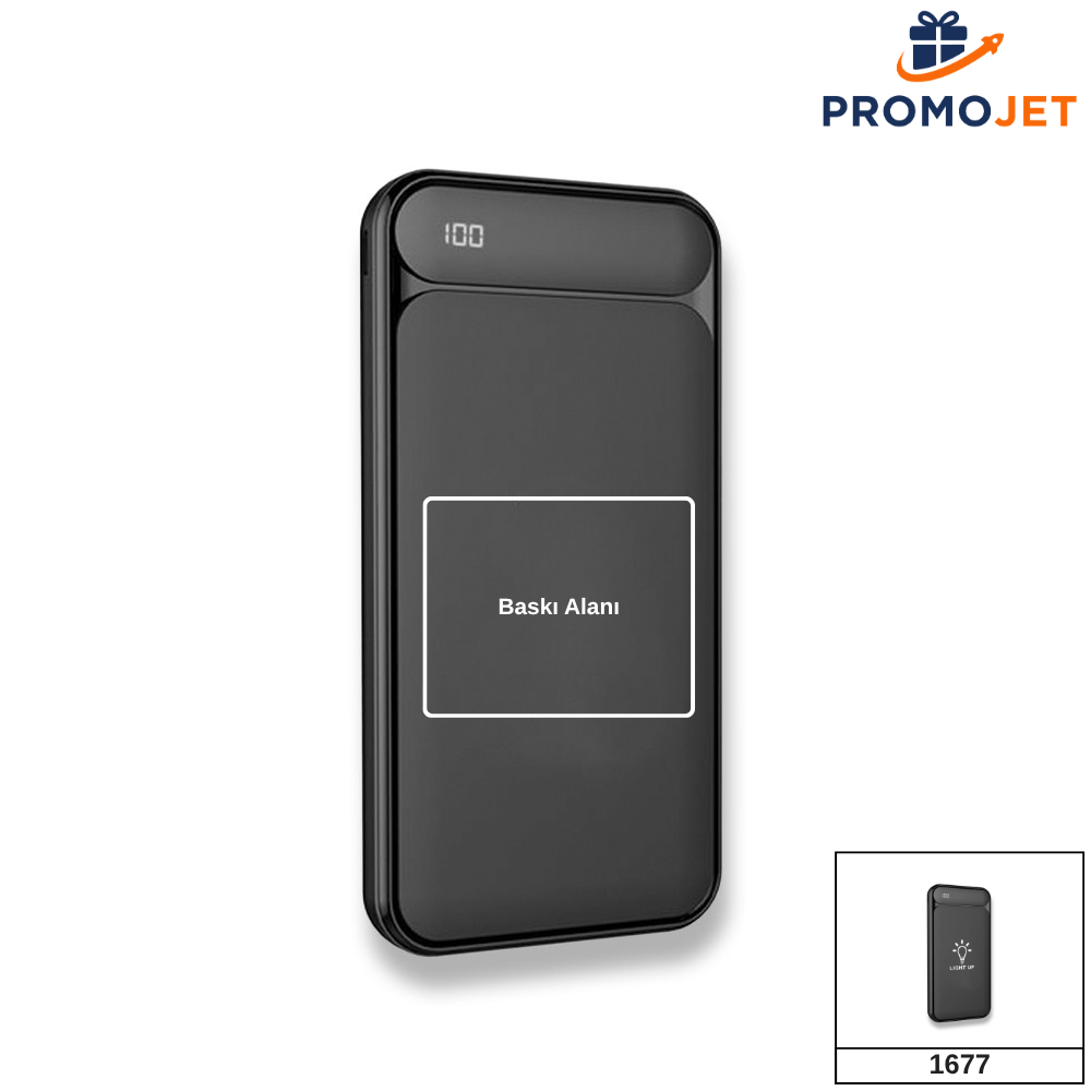 Işıklı Logo Powerbank 10000 mAh
