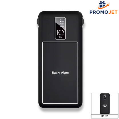 Işıklı Logo Wireless Powerbank 10000 mAh