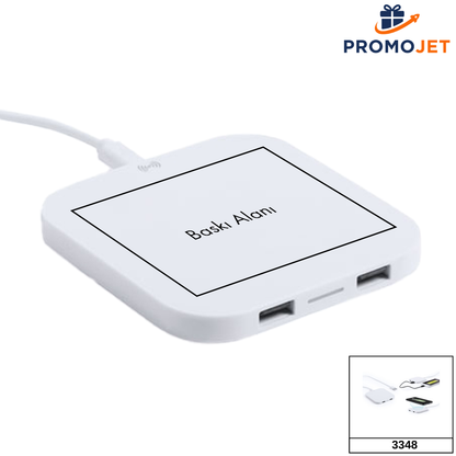 Çoklu USB Girişli Kablosuz (Wireless) Şarj Pedi
