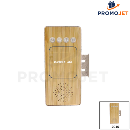 10.000 mAh Bambu Gövdeli Bluetooth Hoparlör ve Telefon Tutucu Powerbank