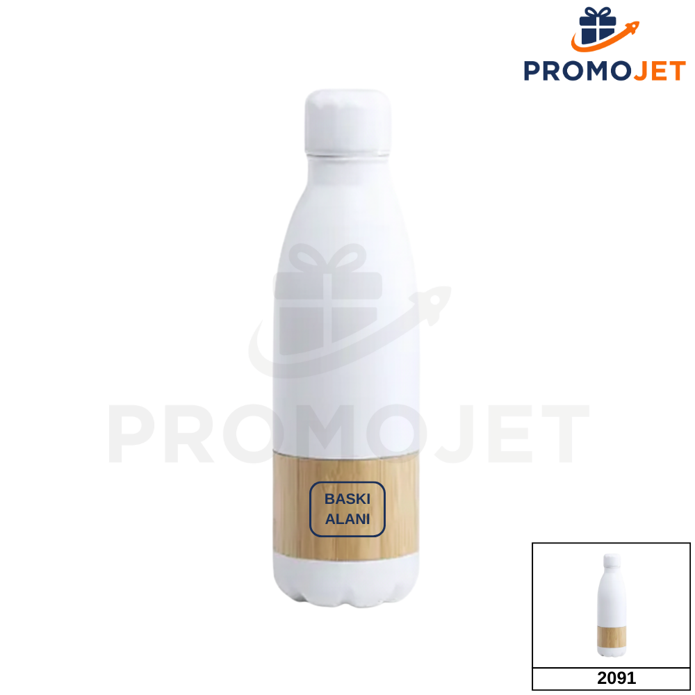 EccoTech 500 ML Çelik Bambu Matara/Termos