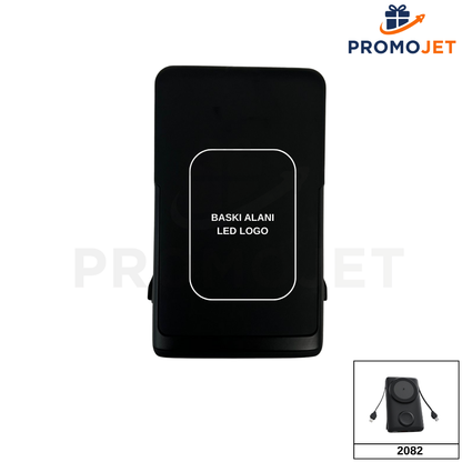 EccoTech 10.000 Mah Magsafe Stand Özellikli İçten Kablolu 15W Powerbank