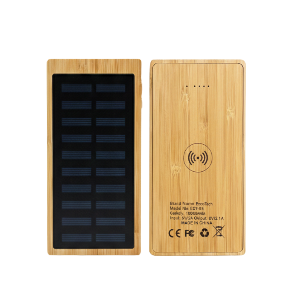 EccoTech 10.000 mAh Ekolojik Solar (Güneş Enerjili) Wireless Powerbank