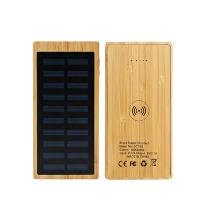EccoTech 10.000 mAh Ekolojik Solar (Güneş Enerjili) Wireless Powerbank