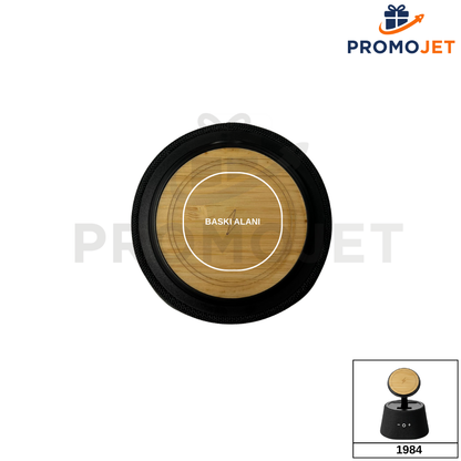 Eccotech Ekolojik Kablosuz Magsafe Sarj Cihazı+Bluetooth Hoparlör - Siyah