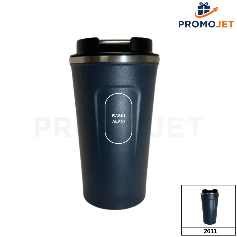 EccoTech 500 ML Çelik Antrasit / Lacivert Dereceli Termos