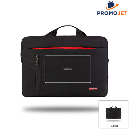 Workout Serisi 15.6" Notebook El Çantası – 3 Bölmeli ve Asimetrik Çift Ön Cepli