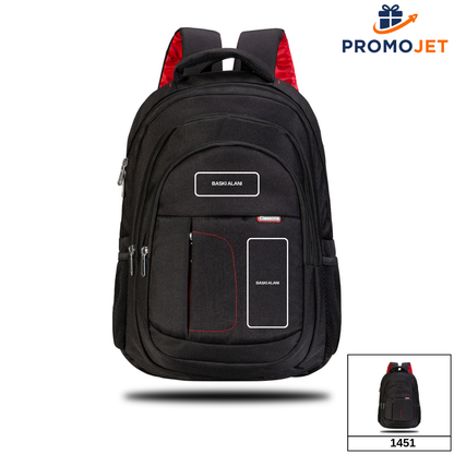 Milano Siyah Laptop Çantası – 15.6" Ortopedik Sırt Destekli ve Suya Dayanıklı WTX-Pro