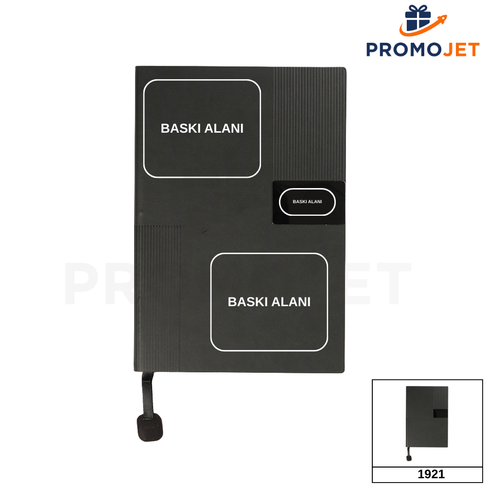 14 x 21 cm Termo Deri Sert Kapaklı Tarihsiz Defter