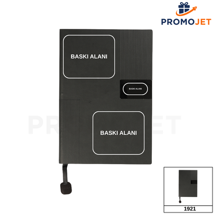 14 x 21 cm Termo Deri Sert Kapaklı Tarihsiz Defter