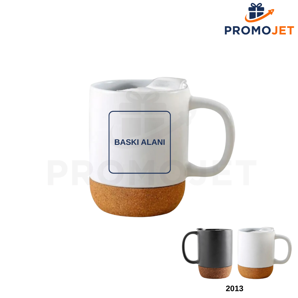 EccoTech 350 ML Seramik + Mantar Altlıklı Dizayn Bardak