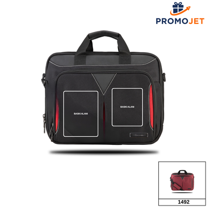 Classone Taranto Serisi 15.6" Notebook El Çantası – WTX-Pro Su Geçirmez Kumaş ve Deri Detaylı