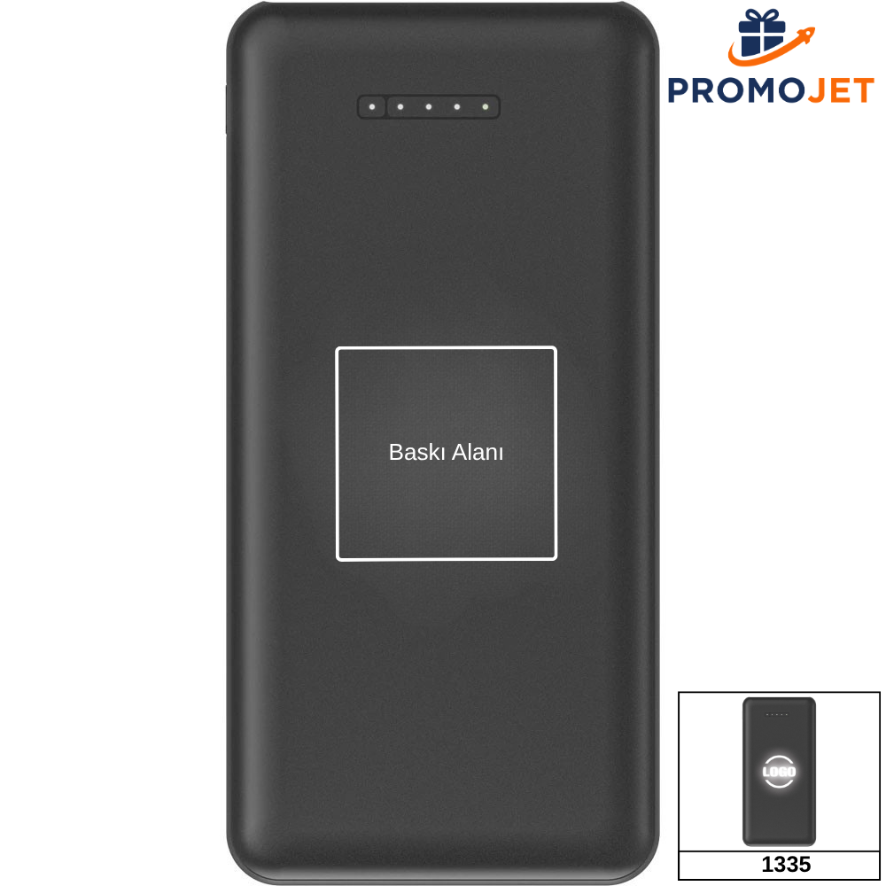 Vantuzlu ve Işıklı Wireless Powerbank – 10.000 mAh Rubber Gövdeli ve 10W Kablosuz Şarj Destekli