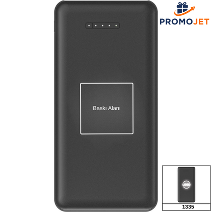 Vantuzlu ve Işıklı Wireless Powerbank – 10.000 mAh Rubber Gövdeli ve 10W Kablosuz Şarj Destekli